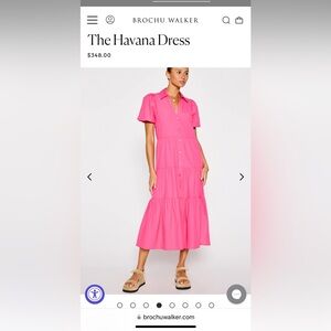 NWOT Pink Brochu Walker Havana dress size Small